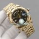 Replica Rolex Day-Date Yellow Gold Strap Black Face Fluted  Bezel Watch 41mm (1)_th.jpg